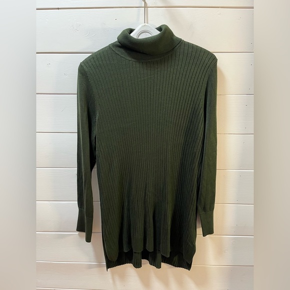 NWOT MICHEL STUDIO Green turtleneck sweater size 2x - Picture 1 of 9